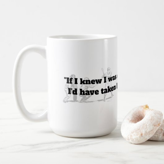 Mickey Mantle over een lang leven Koffiemok (Met donut)