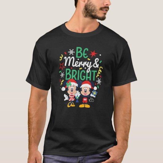 Mickey Minnie Be Merry Bright T-shirt (Voorkant)