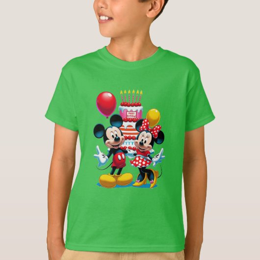 Mickey & Minnie Birthday Bash Celebration T-shirt (Voorkant)