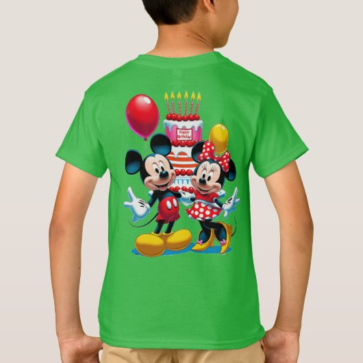 Mickey & Minnie Birthday Bash Celebration T-shirt (Achterkant)