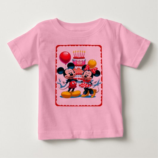 Mickey & Minnie Birthday Bash Celebration T-shirt (Voorkant)