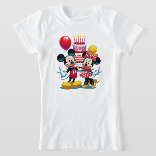 Mickey & Minnie Birthday Bash Celebration T-shirt (Laagn)