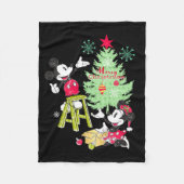 Mickey Minnie Clic Christmas Tree Fleece Deken (Voorkant)