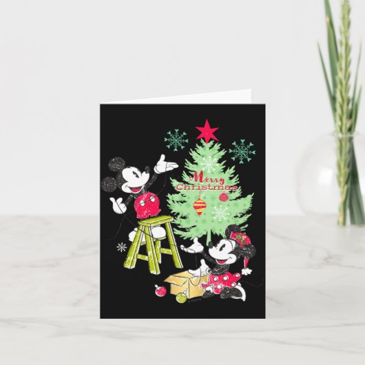 Mickey Minnie Clic Christmas Tree Kaart (Voorkant)