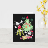 Mickey Minnie Clic Christmas Tree Kaart (Gele Bloem)