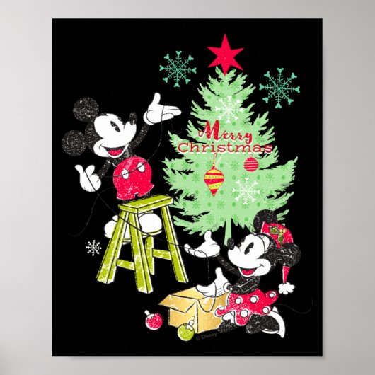 Mickey Minnie Clic Christmas Tree Poster (Voorkant)