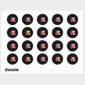 Mickey Minnie Jingle Bell Fun  Ronde Sticker (Vel)