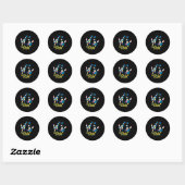 Mickey & minnie mouse afstudeerklas 2025 ronde sticker (Vel)