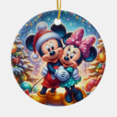 Mickey Minnie-Ornament Keramisch Ornament (Voorkant)