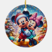 Mickey Minnie-Ornament Keramisch Ornament (Achterkant)
