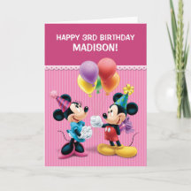 Mickey & Minnie | Vouwverjaardagskaart