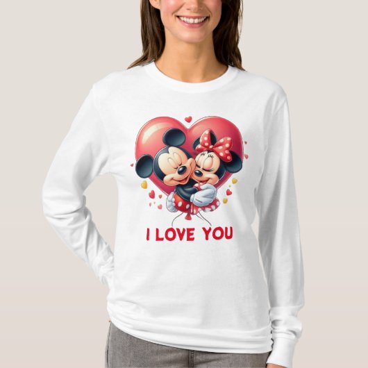 Mickey & Minnie's tijdloze liefde T-shirt (Voorkant)