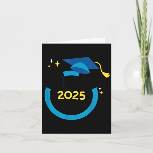 Mickey mouse blue graduation cap class of 2025  kaart (Voorkant)