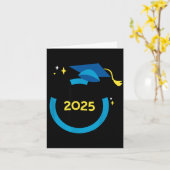 Mickey mouse blue graduation cap class of 2025  kaart (Gele Bloem)