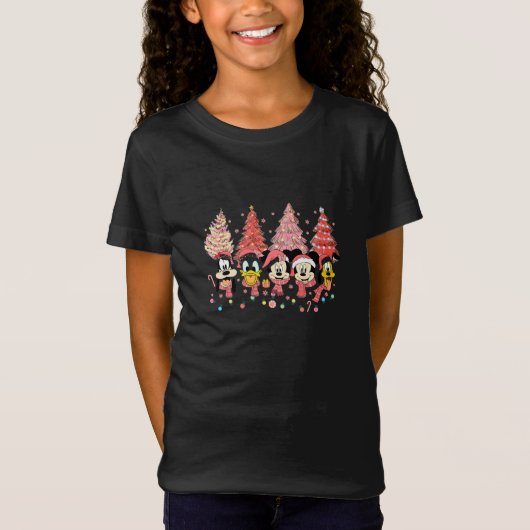 Mickey Mouse Christmas Tree DTF T-Shirt (Voorkant)