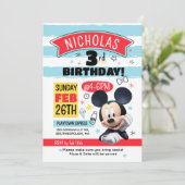 Mickey Mouse Fun Birthday Customizable Invitation Kaart (Staand voorkant)