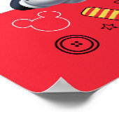 Mickey Mouse Fun Birthday Customizable Party sign Poster (Hoek)