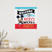 Mickey Mouse Fun Birthday Customizable Party sign Poster (Keuken)