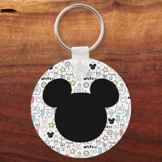 Mickey Mouse Fun Birthday key chain favor Sleutelhanger (Voorkant)