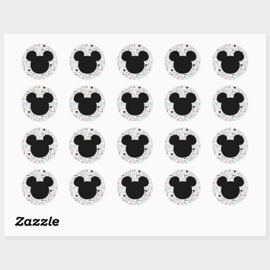 Mickey Mouse Fun Birthday Round sticker (Vel)