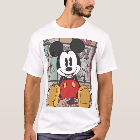 Mickey Mouse illustratie T-shirt (Voorkant)