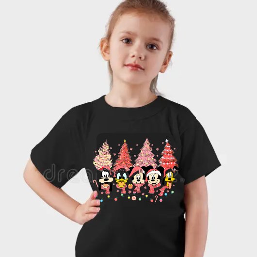 Mickey Mouse Kerstboom DTF T-Shirt