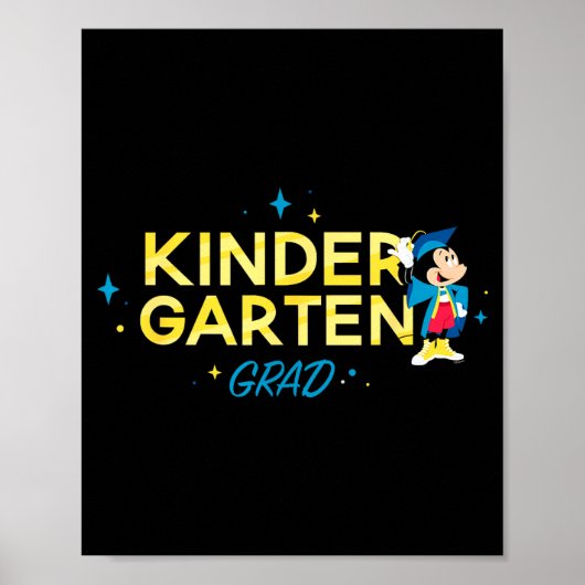 Mickey Mouse 'kleuterschool afgestudeerd' kinderdi Poster (Voorkant)