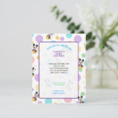 Mickey Mouse Polka Dot Baby Shower Kaart (Staand voorkant)