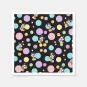 Mickey Mouse Polka Dot  black Baby Shower Servet (Voorkant)
