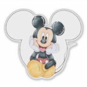 Mickey Mouse Polka Dot  red Baby Shower Sticker (Voorkant)