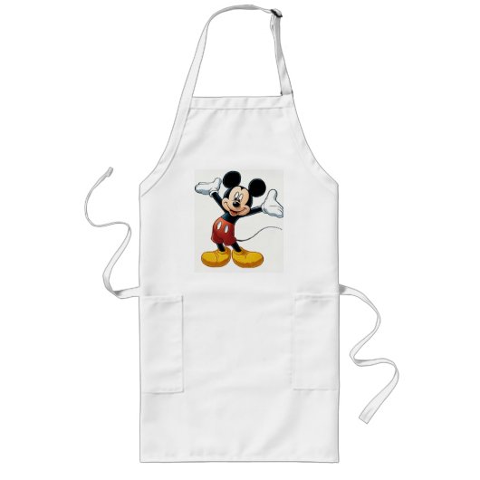 Mickey Mouse Pompoen Karakter – Halloween Cartoon Lang Schort (Voorkant)