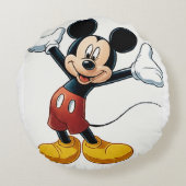 Mickey Mouse Pumpkin Character – Halloween Cartoon Rond Kussen (Achterkant)