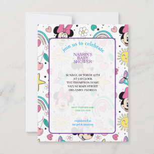 Mickey Mouse Stippen Baby Shower Kaart