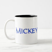 Mickey (naam) tweekleurige koffiemok (Links)