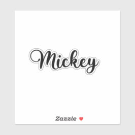 Mickey Name - Handgeschreven kalligrafie Sticker