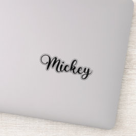 Mickey Name - Handgeschreven kalligrafie Sticker
