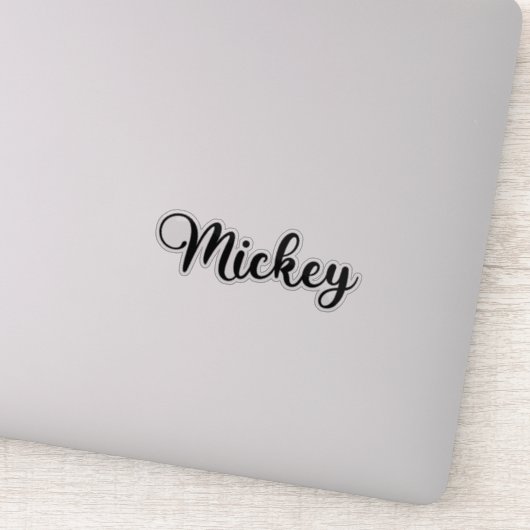 Mickey Name - Handgeschreven kalligrafie Sticker (Detail)