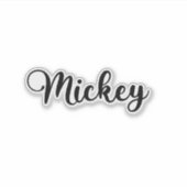 Mickey Name - Handgeschreven kalligrafie Sticker (Voorkant)