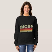 MICKEY Name Personalized Retro  80s 90s Bir Trui (Voorkant volledig)