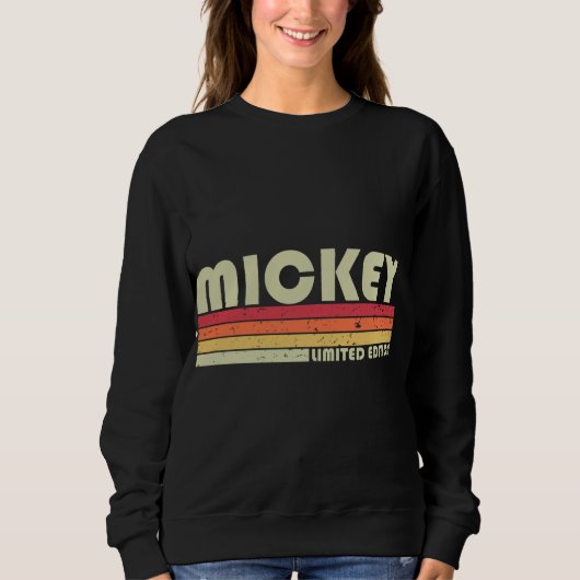MICKEY Name Personalized Retro  80s 90s Bir Trui (Voorkant)