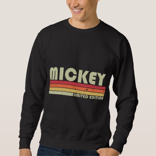 MICKEY Name Personalized Retro 80s 90s Bir Trui (Voorkant)