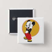 Mickey Vierkante Button 5,1 Cm (Voorkant /achterkant)
