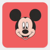 Mickey Vierkante Sticker (Voorkant)