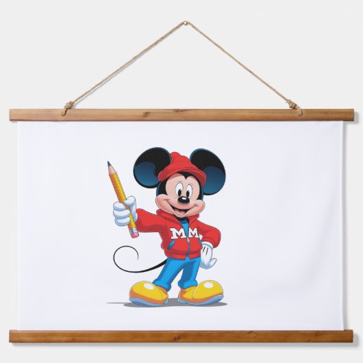 Mickey's Modern Muse: tekenplezier! Hangend Wandkleed (Voorkant)