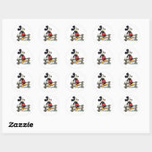 Mickey's vredige hek ronde sticker (Vel)