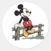 Mickey's vredige hek ronde sticker (Voorkant)