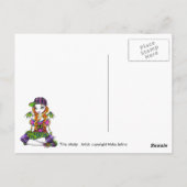 "Micky" Punky Rainbow Fairy Art Briefkaart (Achterkant)