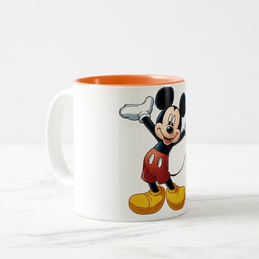 MickyMouse Tweekleurige Koffiemok (Voorkant links)