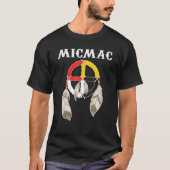Micmac Mi'kmaq Nation Indian Tribe Medicine Wheel T-shirt (Voorkant)