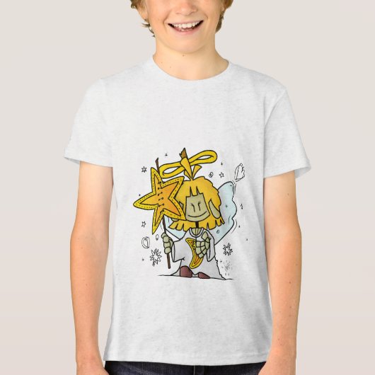 Micol - der fröhliche Sternenengel Tri-Blend Shirt (Voorkant)
